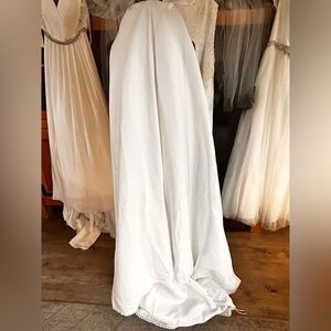 Elegant White Bridal Skirt - Simple A-Line Skirt